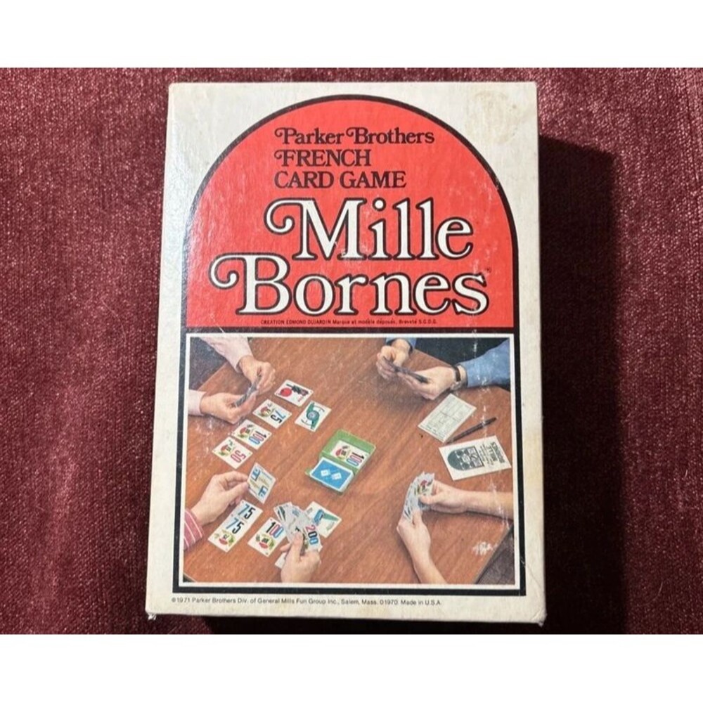 Mille Bornes Card Game Vintage 1971 *as is*